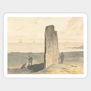 Druidical Stone at Strather, near Barvas, Isle of Lewis by William Daniell. Magnet